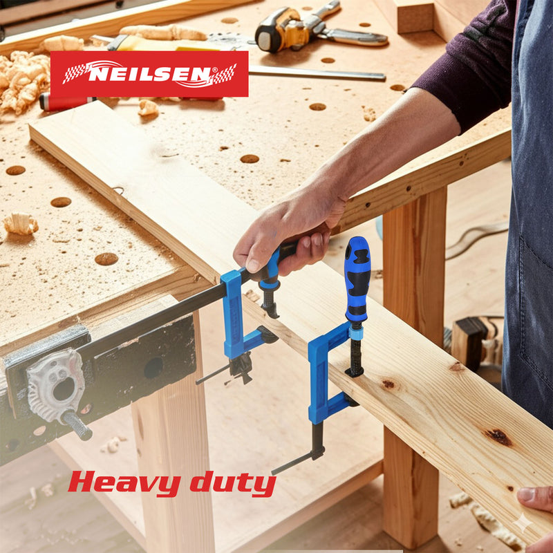 CT6804 - 4pc F-Clamp Set Size: 600 x 80mm