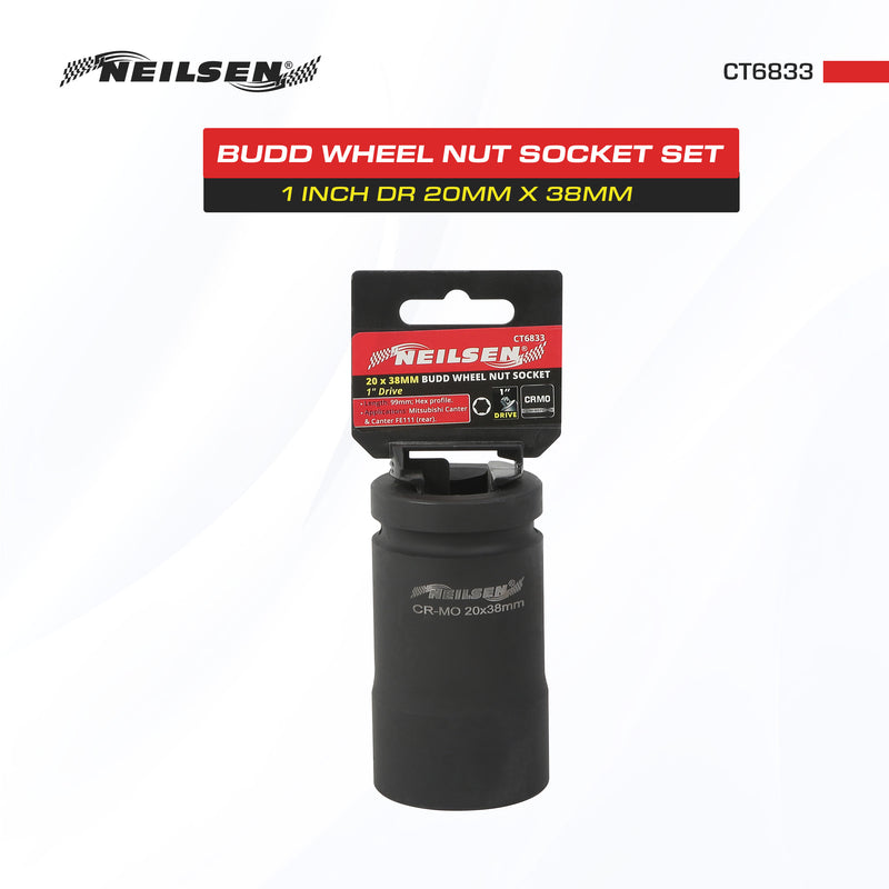 CT6833 - Budd Wheel Nut Socket Set 1 Inch Dr 20mm x 38mm
