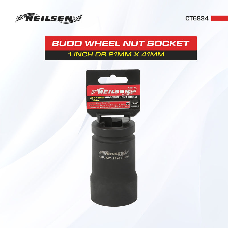 CT6834 - Budd Wheel Nut Socket Set 1 Inch Dr 21mm x 41mm