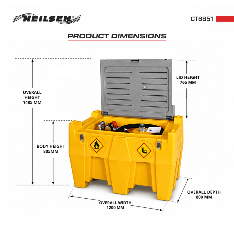 CT6851 - 440L Plastic Diesel Fuel Tank  for Engineering Lightweight Vehicle