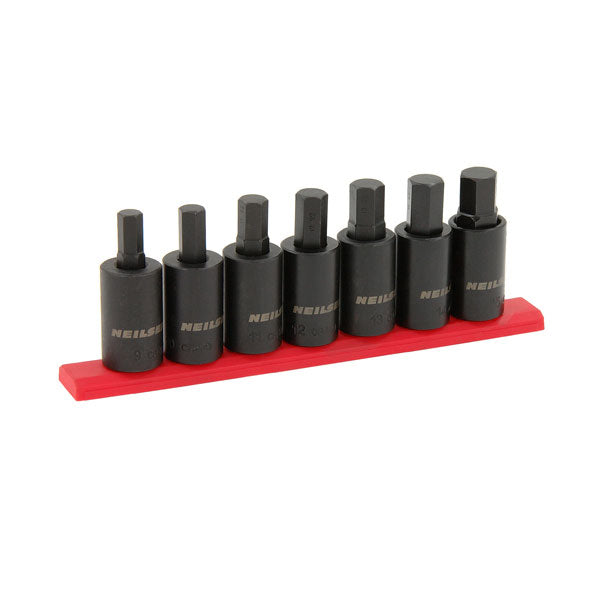 CT6853 - 7pc 1/2 Inch Dr Impact Hex Bit Socket Set Metric 9-15mm