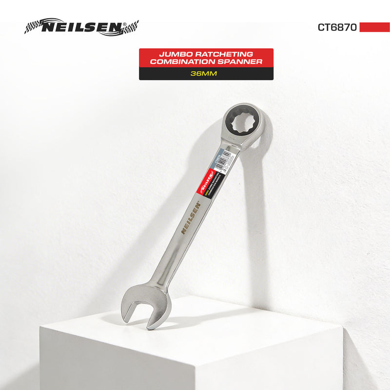 CT6870 - Jumbo Ratcheting Combination Wrench - 36mm