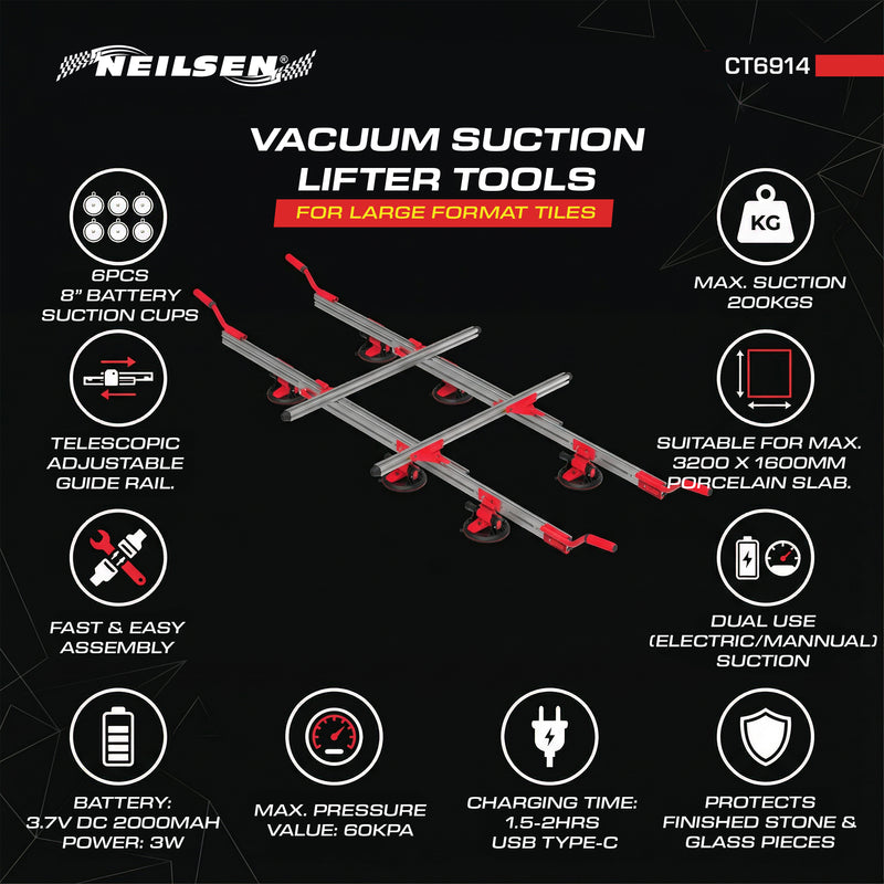 CT6914 - Vacuum Suction Lifter Tools For Large Format Tiles