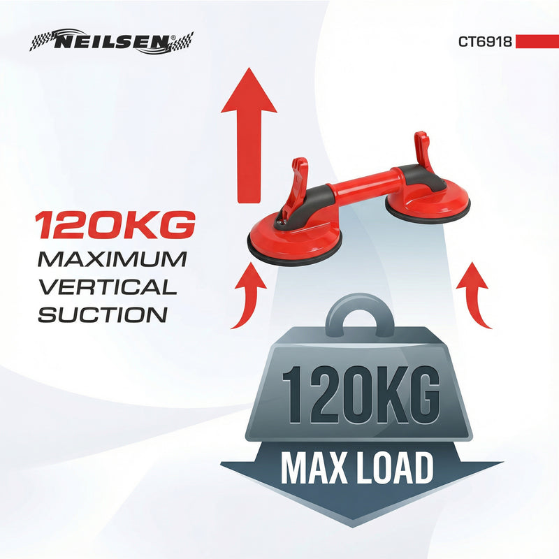 CT6918 - Suction Cup With 2 Jaw Aluminium  die casting body 120kg Suction