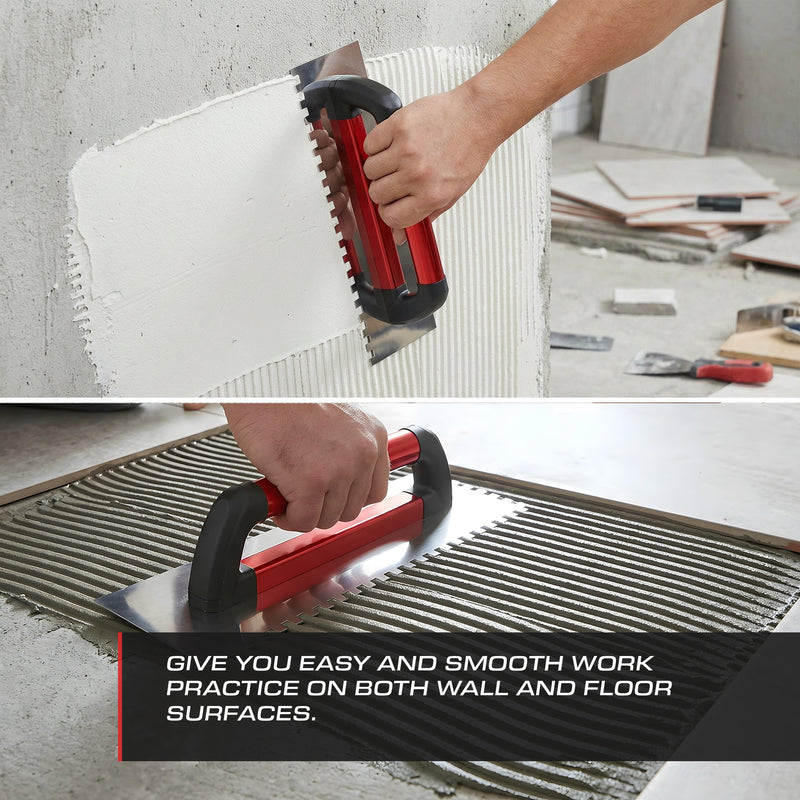 CT6920 - Stainless Steel Square Tooth Long Trowel 120X480mm