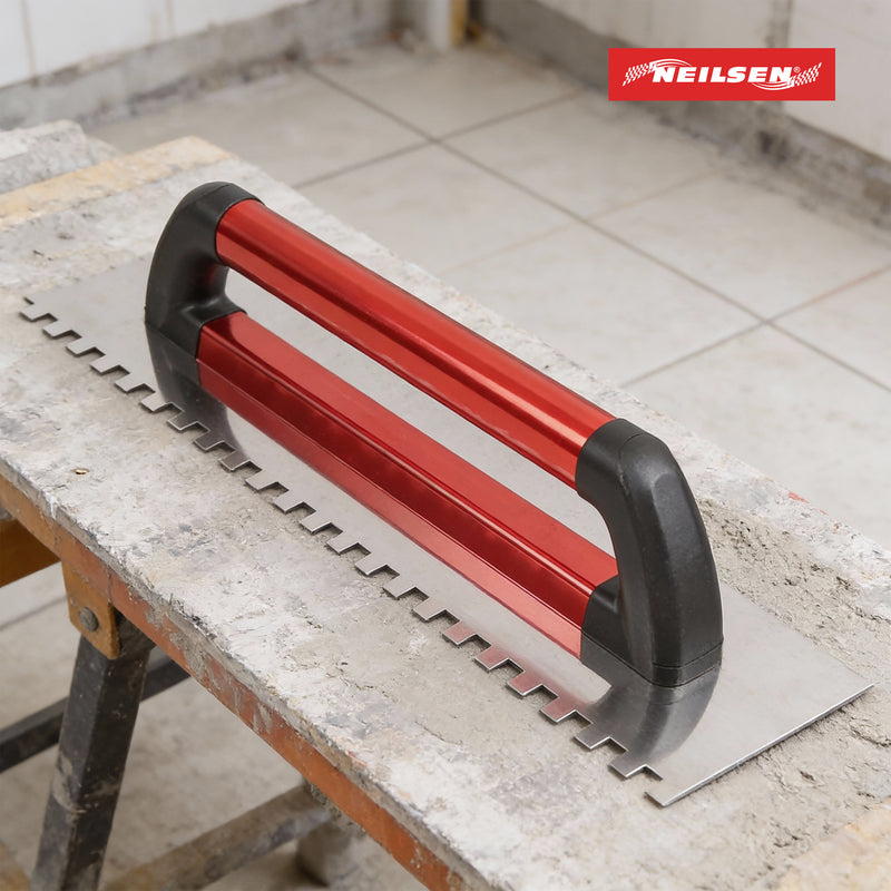 CT6920 - Stainless Steel Square Tooth Long Trowel 120X480mm