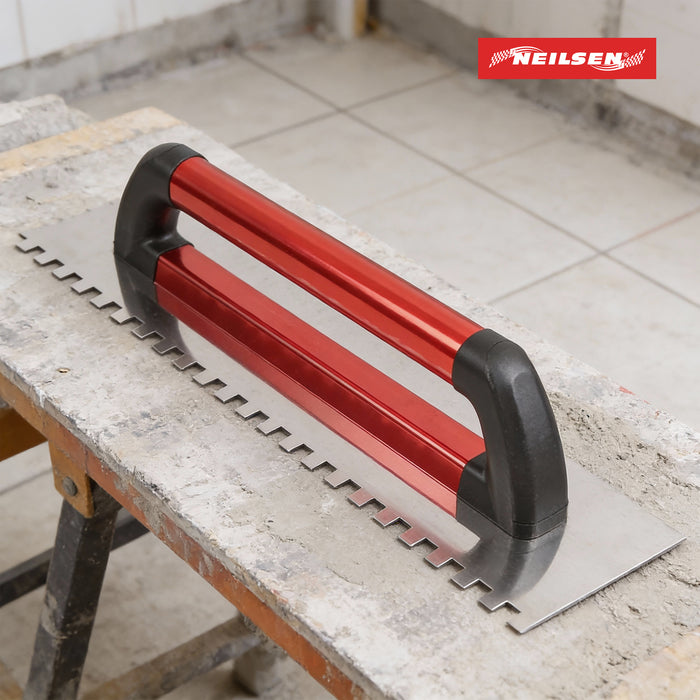 CT6920 - Stainless Steel Square Tooth Long Trowel 120X480mm