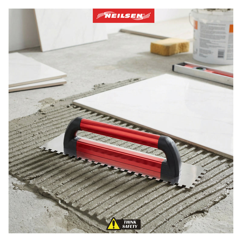 CT6920 - Stainless Steel Square Tooth Long Trowel 120X480mm
