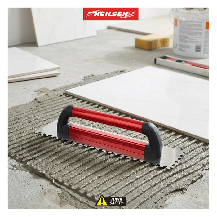 CT6920 - Stainless Steel Square Tooth Long Trowel 120X480mm