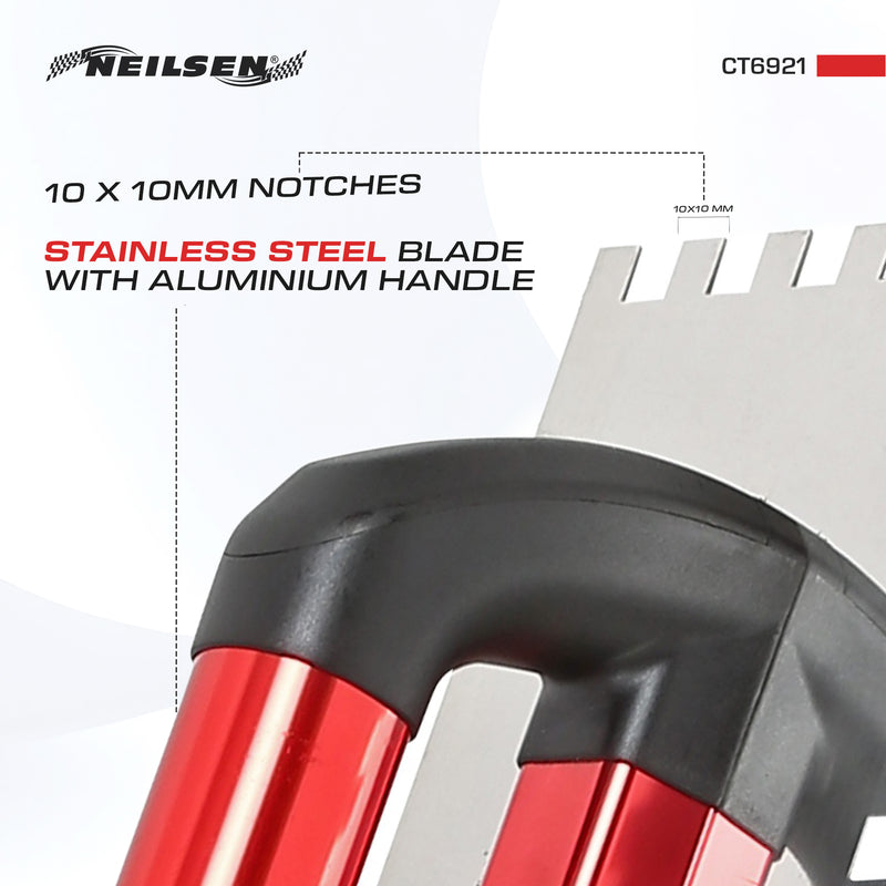 CT6921 - Stainless Steel Square Tooth Long Trowel 120X600mm