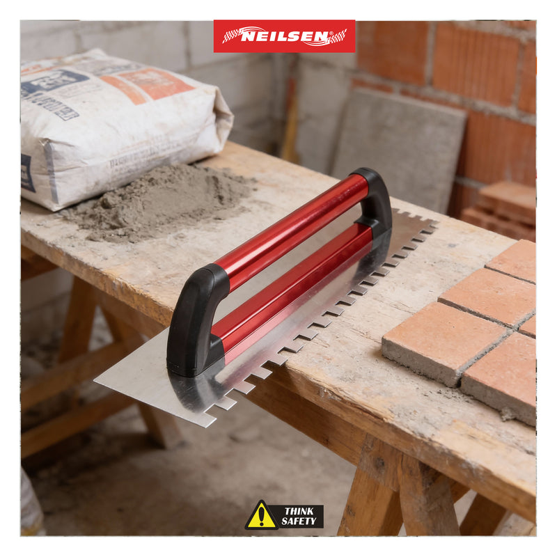 CT6921 - Stainless Steel Square Tooth Long Trowel 120X600mm