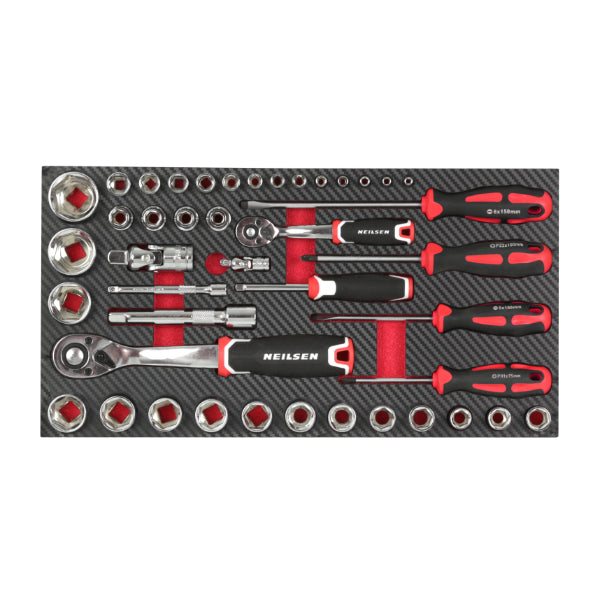 CT6924 - 3pc Stackable Rolling Workshop Toolbox With 105pc Tools