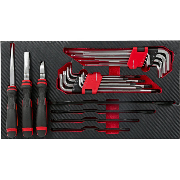 CT6924 - 3pc Stackable Rolling Workshop Toolbox With 105pc Tools