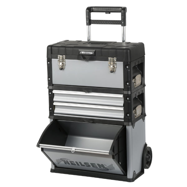 CT6924 - 3pc Stackable Rolling Workshop Toolbox With 105pc Tools
