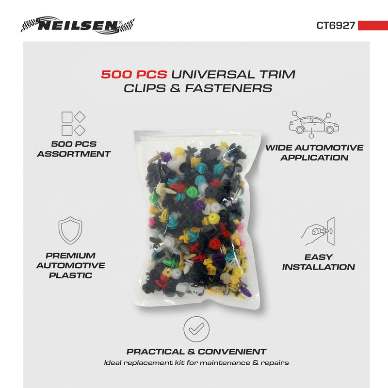 CT6927 - 500pcs Universal Trim Clips and Fasteners
