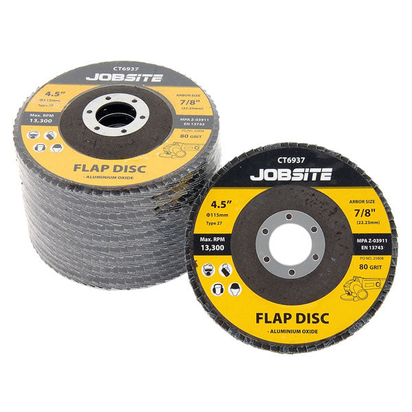 CT6937 - 10pack Flap Disc 80 Grit 4.5 Inch