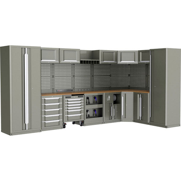 CT6945 - 47pc Workshop Storage System With Wooden Worktop