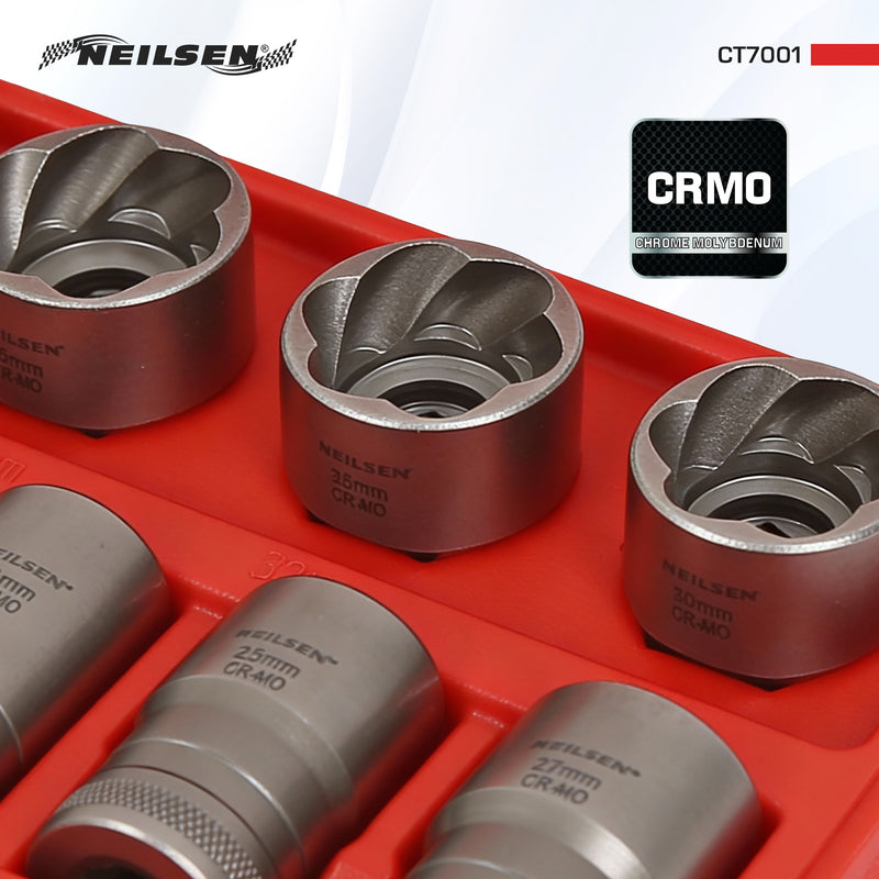 CT7001 - 14pcs Extra Large Twist Socket Removal Set 17-36mm