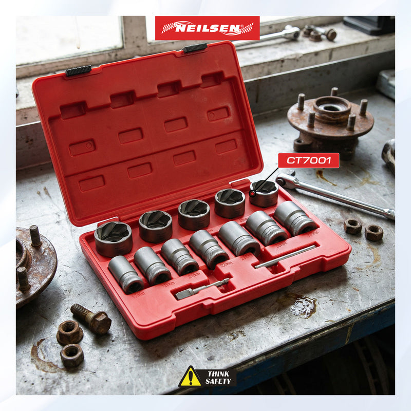 CT7001 - 14pcs Extra Large Twist Socket Removal Set 17-36mm