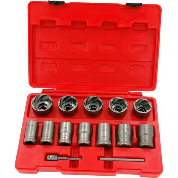 CT7001 - 14pcs Extra Large Twist Socket Removal Set 17-36mm