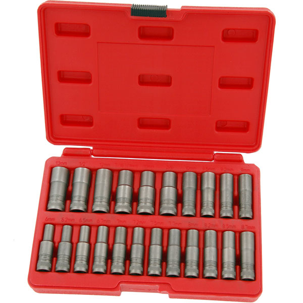 CT7002 - 22pcs Extra Deep Twist Socket Removal Set 6-13mm