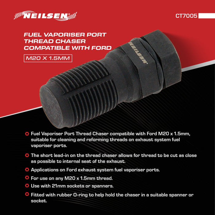 CT7005 - Fuel Vaporiser Port Thread Chaser for Ford M20 x 1.5mm