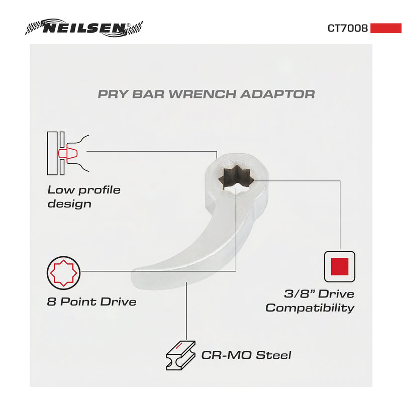 CT7008 - Pry Bar Wrench Adaptor 3/8"Drive