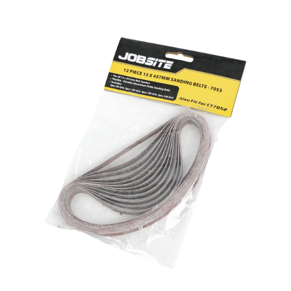 CT7053 - 12pcs Sanding Belts 13x457mm To Fit CT7052