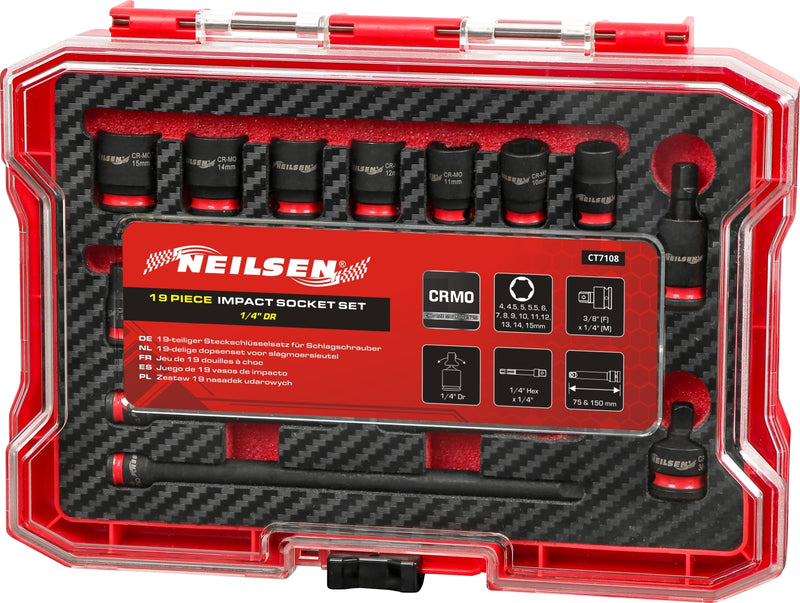 CT7108 - 19pc Impact Socket Set 1/4"DR