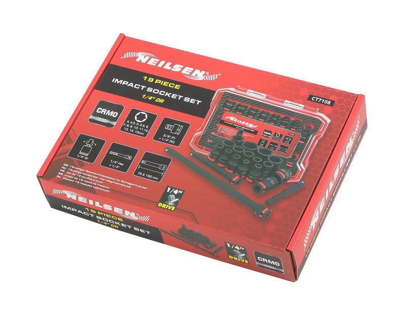 CT7108 - 19pc Impact Socket Set 1/4"DR