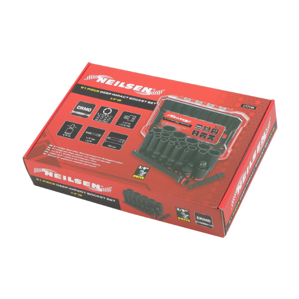 CT7109 - 21pc Deep Impact Socket Set 3/8"DR