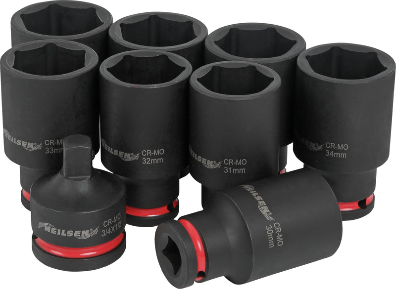 CT7111 - 9pc Jumbo Deep Impact socket Set 1/2"DR