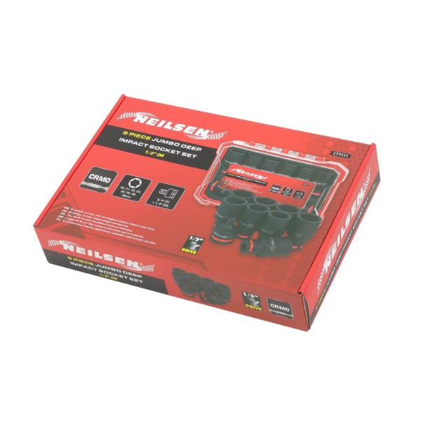 CT7111 - 9pc Jumbo Deep Impact socket Set 1/2"DR