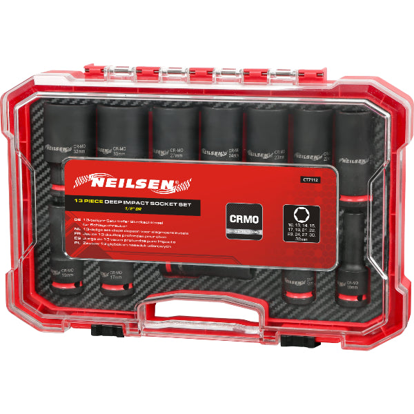 CT7112 - 13pc Deep Impact Socket Set 1/2"DR 10-32mm