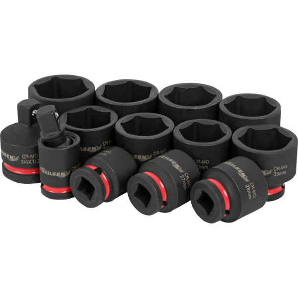CT7113 - 13pc Jumbo Impact Socket Set 1/2"DR 24-38mm