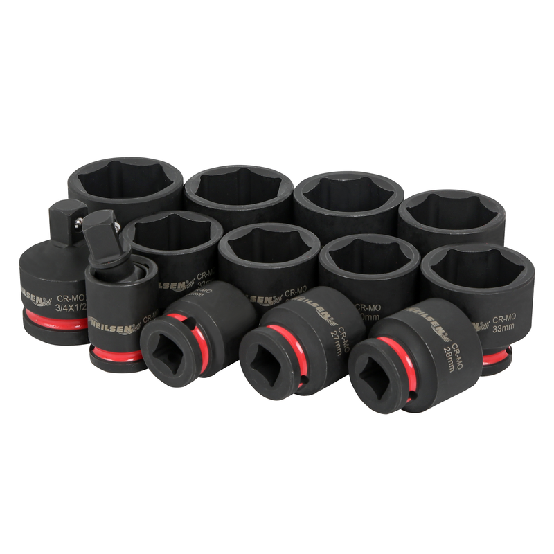 CT7113 - 13pc Jumbo Impact Socket Set 1/2"DR 24-38mm