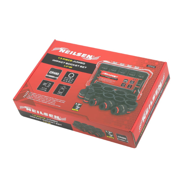 CT7113 - 13pc Jumbo Impact Socket Set 1/2"DR 24-38mm