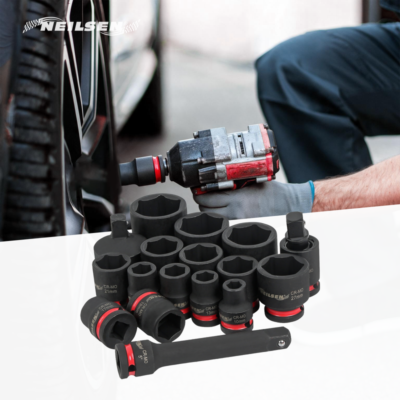 CT7114 - 17pc Impact Socket Set 1/2"DR 10-34mm