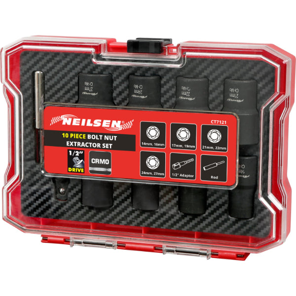 CT7121 - 10pc Bolt Nut Extractor Set