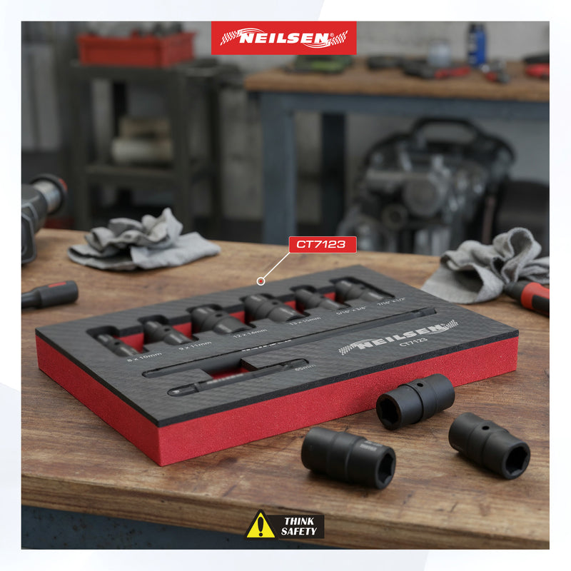 CT7123 - 8pc 1/4inch Double Ended Thin Wall Socket Set