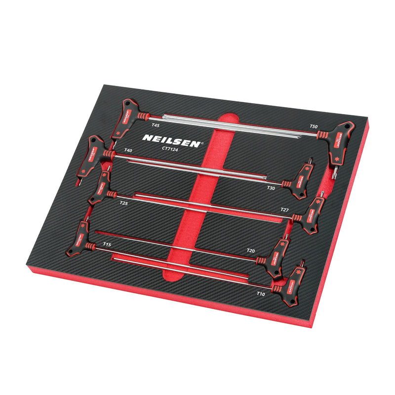 CT7124 - 9pc Extra Long T Handle Star Key Set