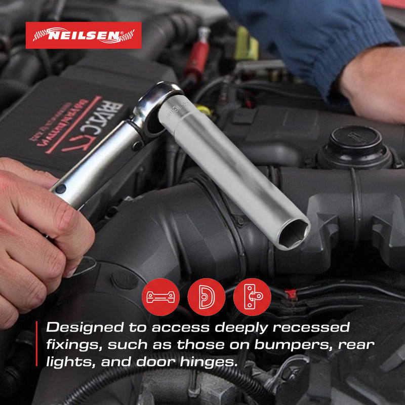 CT7136 - 6pc 3/8 Inch Dr Extra Deep Socket Set 15 - 19mm