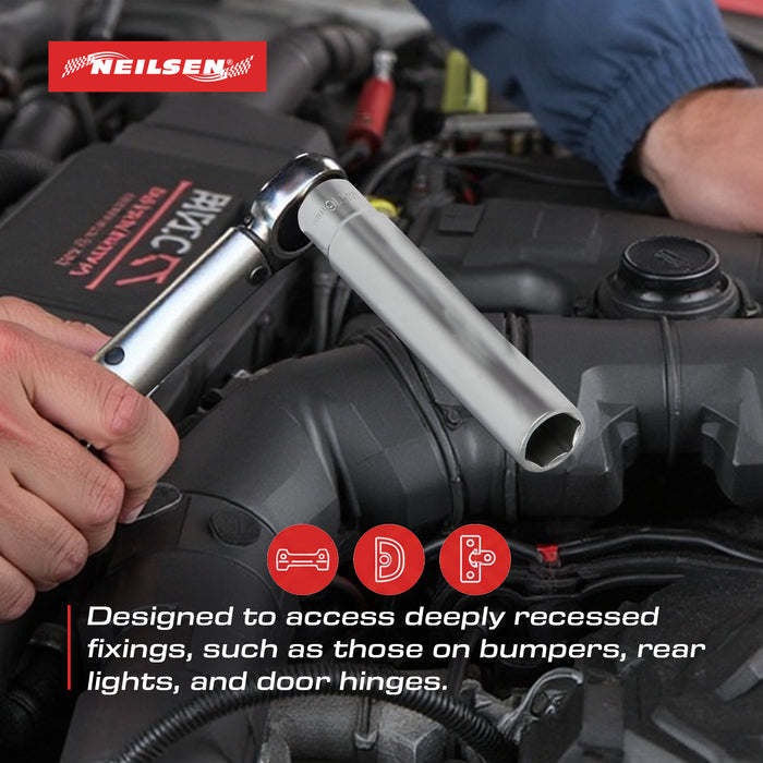 CT7137 - 14pc 3/8 Inch Dr Extra Deep Socket Set  8-19mm