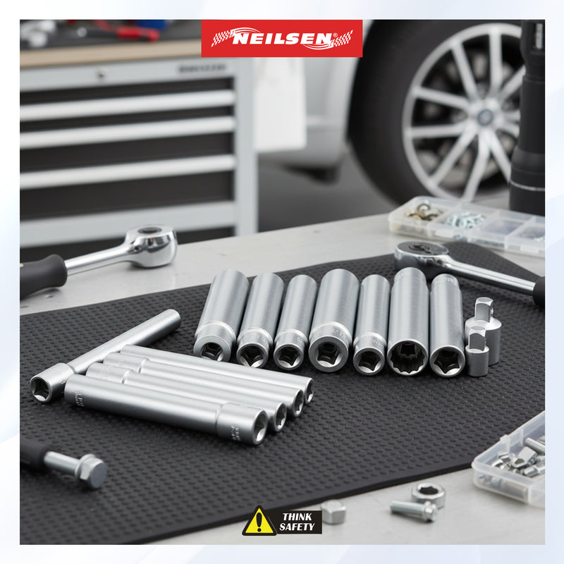 CT7137 - 14pc 3/8 Inch Dr Extra Deep Socket Set  8-19mm