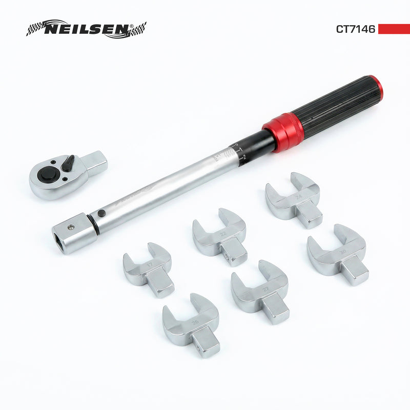 CT7146 - 8pc 3/8 Drive  Interchangeable Torque Wrench Set