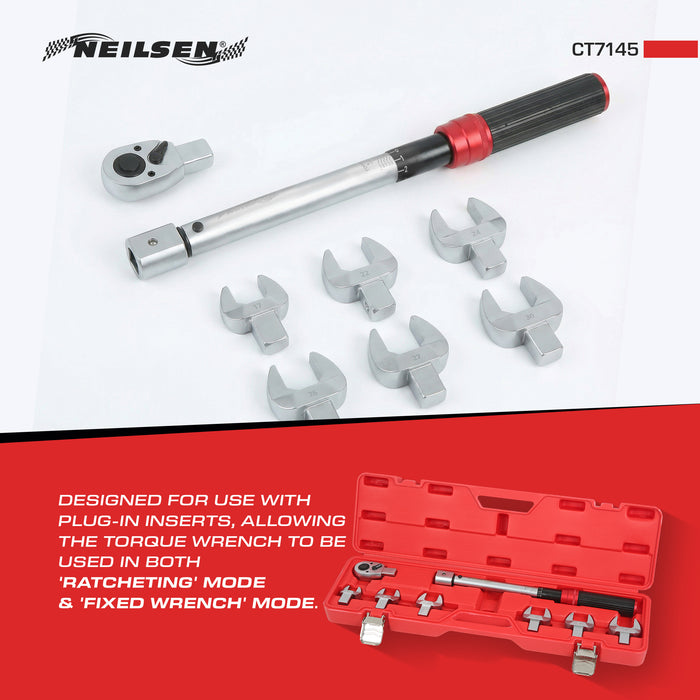 CT7146 - 8pc 3/8 Drive  Interchangeable Torque Wrench Set