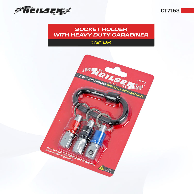 CT7153 - 1/2 Inch Socket Holder With Heavy Duty Carabiner