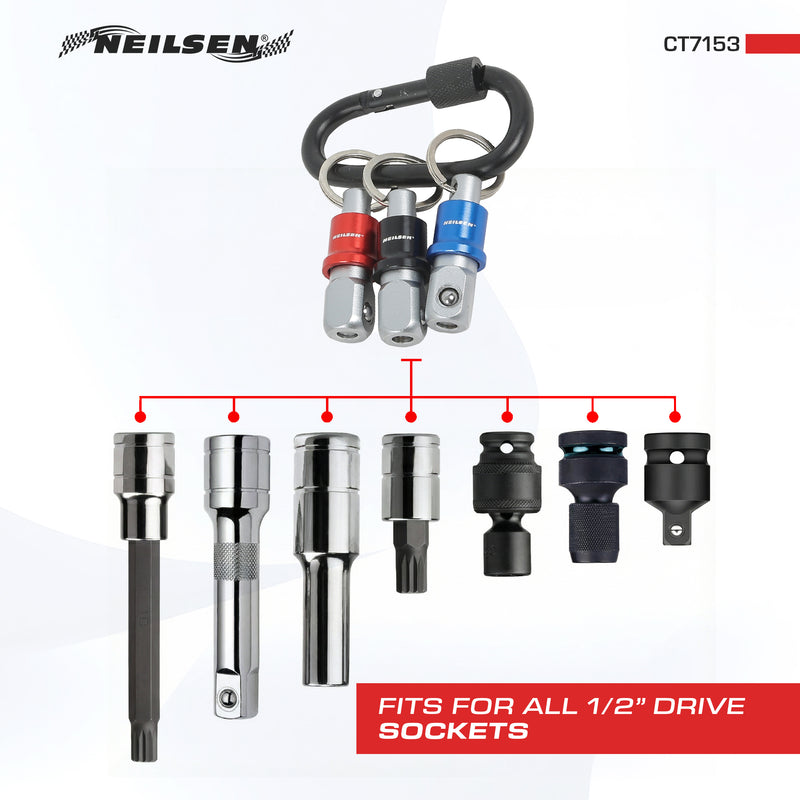 CT7153 - 1/2 Inch Socket Holder With Heavy Duty Carabiner