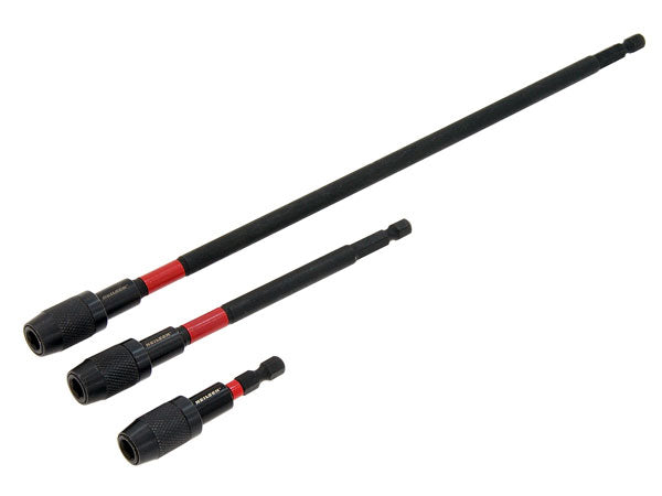 CT7154 - 3pc 1/4 Inch Quick Release Magnetic Drill Bit Holder Extension Bar