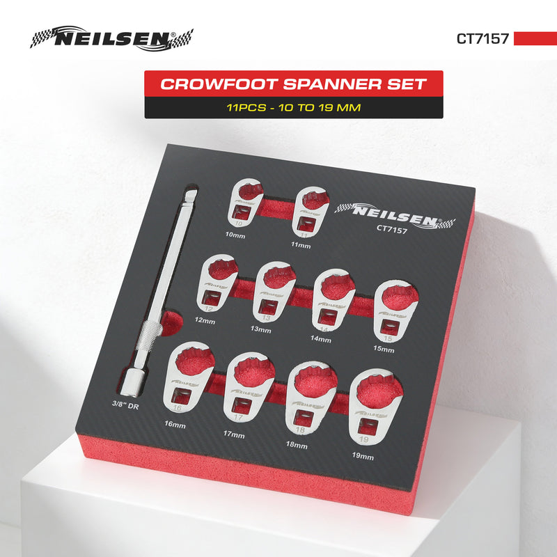 CT7157 - 11pc Crowfoot Spanner Set 10-19mm